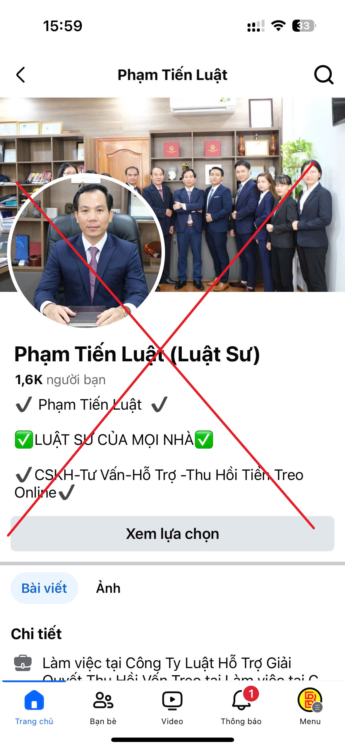 LUẬT SƯ MAI TIẾN LUẬT VÀ HÃNG LUẬT BIGBOSS LAW KHÔNG CUNG CẤP DỊCH VỤ LẤY LẠI TIỀN BỊ LỪA ĐẢO, BỊ TREO TRÊN MẠNG!!!