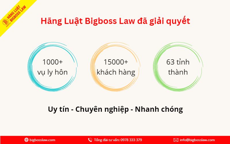 Thủ tục ly hôn đơn phương tại Dĩ An 5 Số lượng vụ án ly hôn Hãng Luật Bigboss Law đã thực hiện