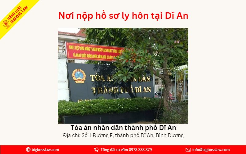 Thủ tục ly hôn đơn phương tại Dĩ An 4 Tòa án nhân dân thành phố Dĩ An