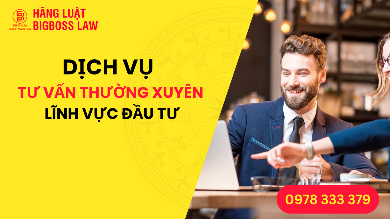 DỊCH VỤ TƯ VẤN THƯỜNG XUYÊN LĨNH VỰC ĐẦU TƯ