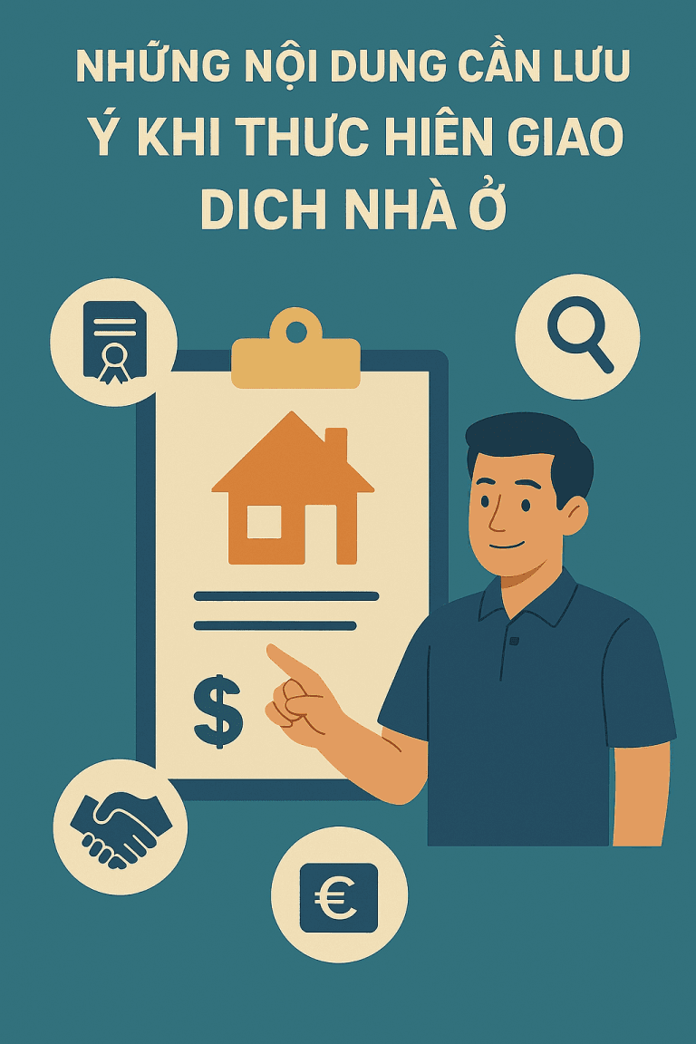 NHỮNG NỘI DUNG CẦN LƯU Ý KHI THỰC HIỆN GIAO DỊCH NHÀ Ở NĂM 2025