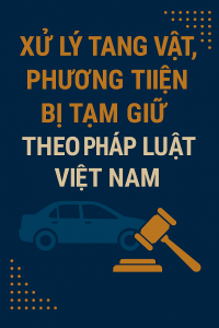 XỬ LÝ TANG VẬT, PHƯƠNG TIỆN BỊ TẠM GIỮ THEO PHÁP LUẬT VIỆT NAM