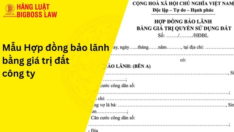 Mẫu hợp đồng bảo lãnh bằng giá trị đất - công ty 10 HĐ bảo lãnh bằng giá trị đất - công ty
