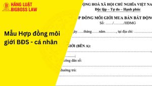 HĐ môi giới BĐS-cá nhân
