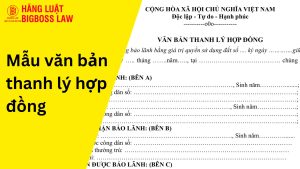 Văn bản thanh lý hợp đồng