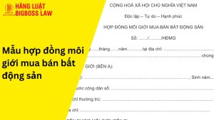 Hợp đồng môi giới mua bán bất động sản