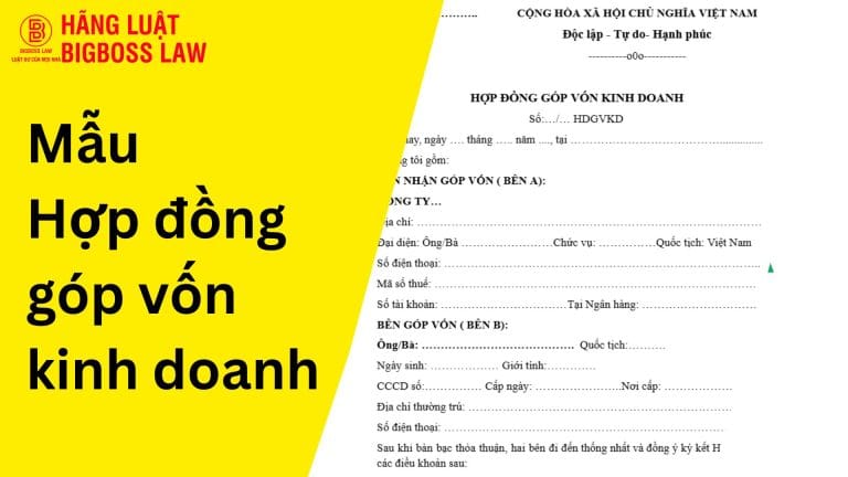 Hợp đồng góp vốn kinh doanh