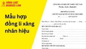 Mẫu hợp đồng li xăng nhãn hiệu