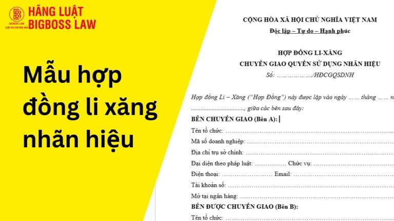 Mẫu hợp đồng li xăng nhãn hiệu 10 Mẫu hợp đồng li xăng nhãn hiệu