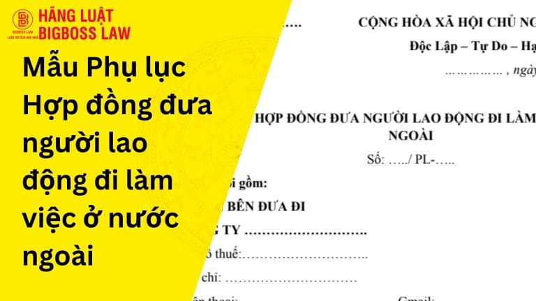 Phụ lục Hợp đồng đưa người lao động đi làm việc ở nước ngoài 13 Mẫu Phụ lục Hợp đồng đưa người lao động đi làm việc ở nước ngoài