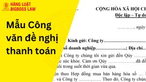 Công văn đề nghị thanh toán