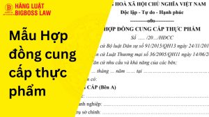 Hợp đồng cung cấp thực phẩm