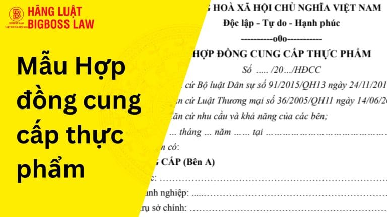 Hợp đồng cung cấp thực phẩm