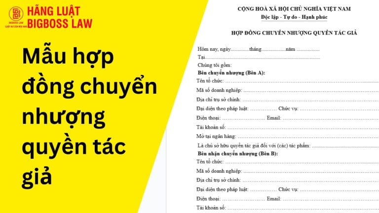 Mẫu hợp đồng chuyển nhượng quyền tác giả
