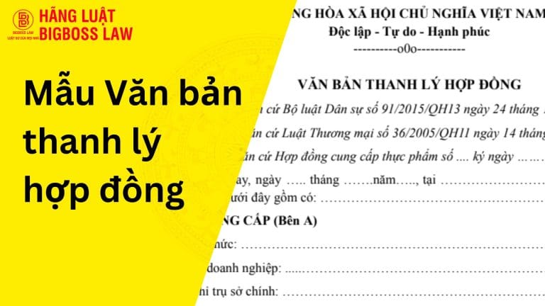 Văn bản thanh lý hợp đồng