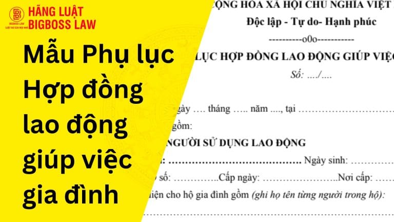 Mẫu Phụ lục Hợp đồng lao động giúp việc gia đình