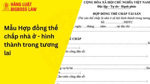 Hợp đồng thế chấp nhà ở - hình thành trong tương lai