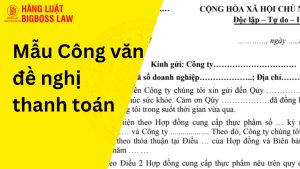 Công văn đề nghị thanh toán