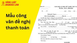 Mẫu Công văn đề nghị thanh toán