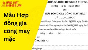 Hợp đồng gia công may mặc