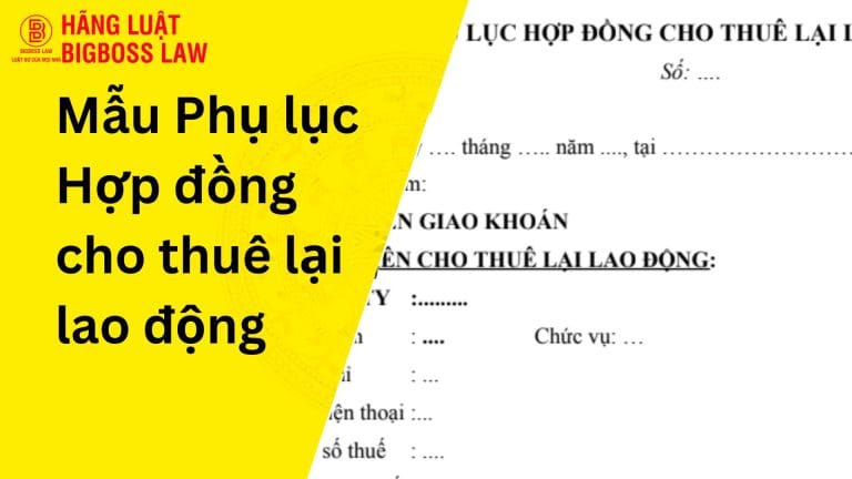 Phụ lục Hợp đồng cho thuê lại lao động