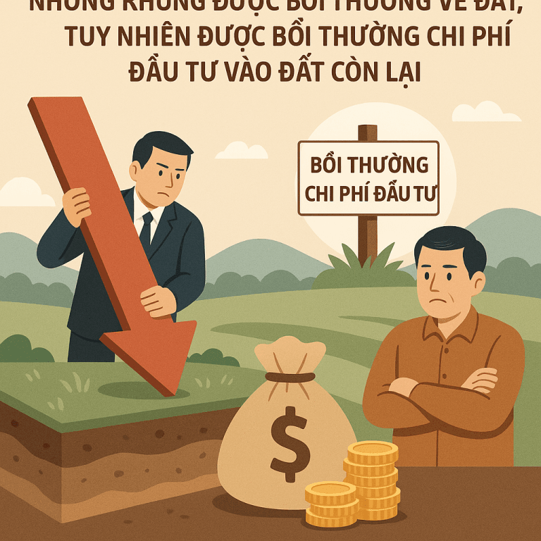 CÁC TRƯỜNG HỢP NHÀ NƯỚC THU HỒI ĐẤT NHƯNG KHÔNG ĐƯỢC BỒI THƯỜNG VỀ ĐẤT, TUY NHIÊN ĐƯỢC BỒI THƯỜNG CHI PHÍ ĐẦU TƯ VÀO ĐẤT CÒN LẠI