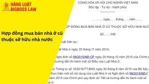 Hợp đồng mua bán nhà ở cũ thuộc sở hữu nhà nước
