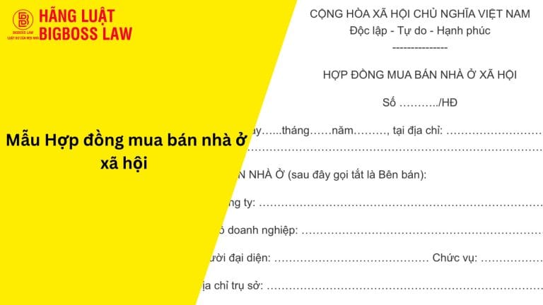 Mẫu hợp đồng mua bán nhà ở xã hội