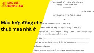 Hợp đồng mua thuê nhà ở