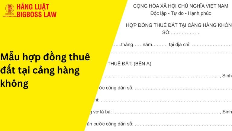 Mẫu hợp đồng thuê đất tại cảng hàng không