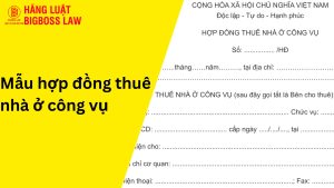Hợp đồng cho thuê nhà ở công vụ
