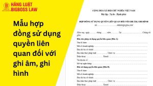 Mẫu hợp đồng sử dụng quyền liên quan đối với ghi âm, ghi hình