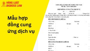 Mẫu hợp đồng cung ứng dịch vụ