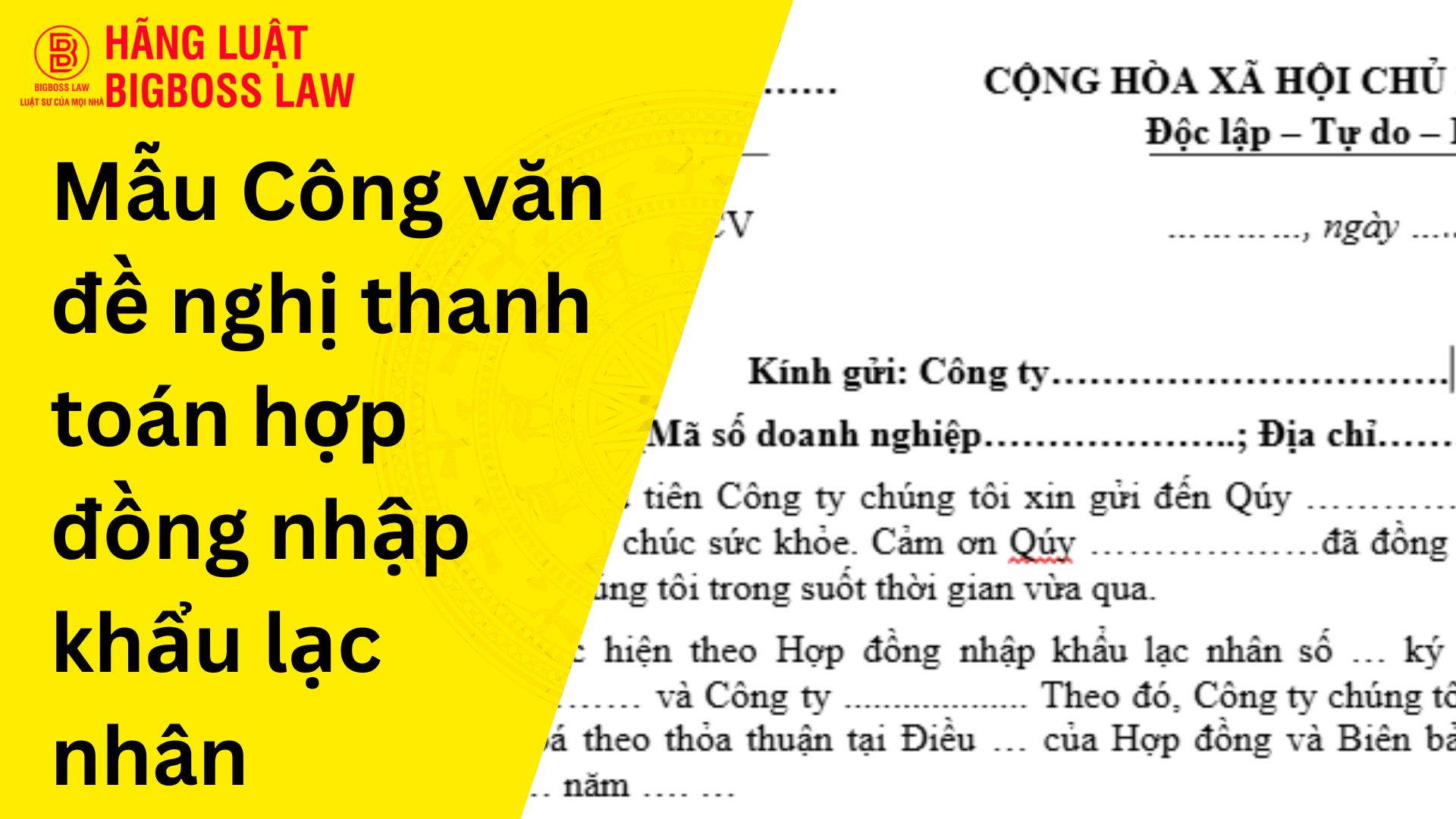 Công văn đề nghị thanh toán hợp đồng nhập khẩu lạc nhân
