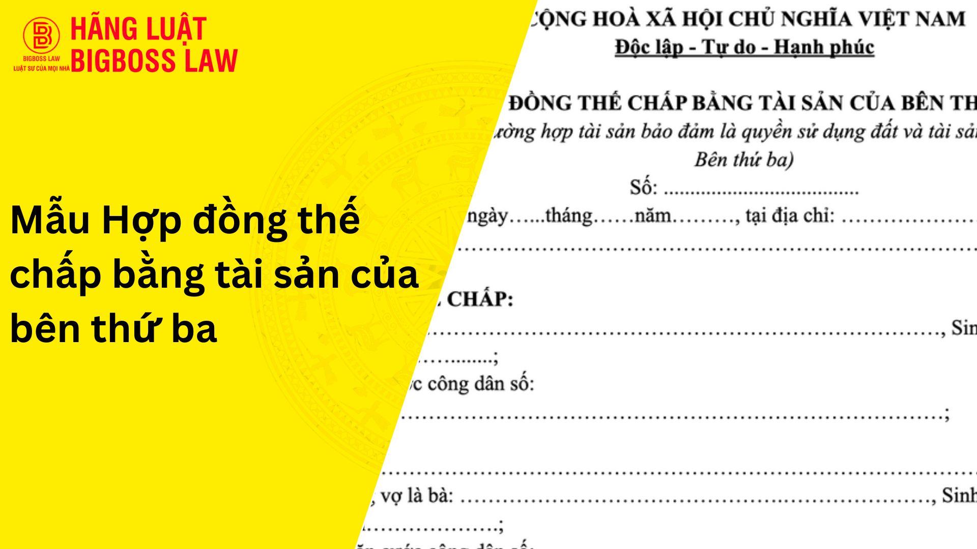 Hợp đồng thế chấp bằng tài sản của bên thứ ba