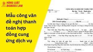 Mẫu công văn đề nghị thanh toán hợp đồng cung ứng dịch vụ