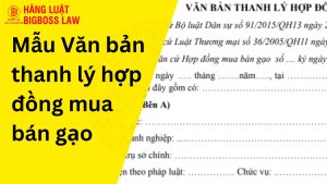Văn bản thanh lý hợp đồng mua bán gạo