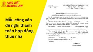 Mẫu công văn đề nghị thanh toán hợp đồng thuê nhà