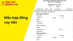 Mẫu hợp đồng vay tiền