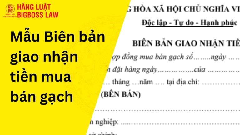 Biên bản giao nhận tiền mua bán gạch 9 Biên bản giao nhận tiền mua bán gạch