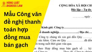 Công văn đề nghị thanh toán hợp đồng mua bán gạch