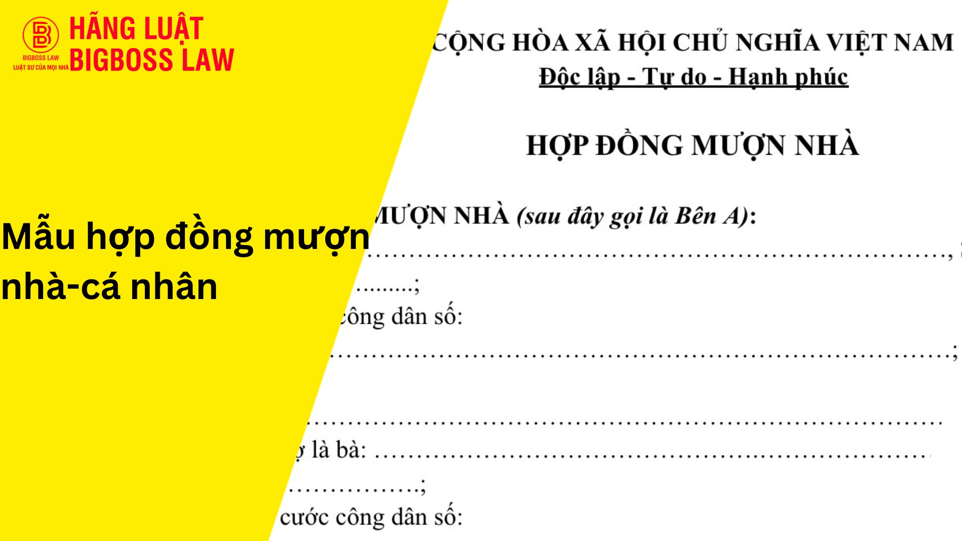 Hợp đồng mượn nhà