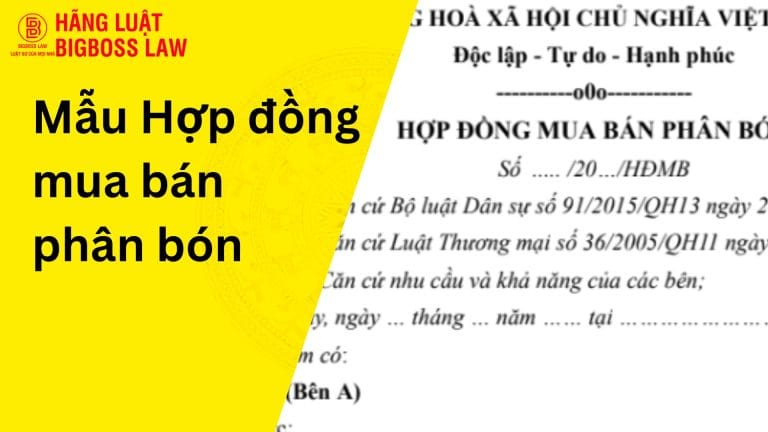 Hợp đồng mua bán phân bón