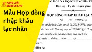 Hợp đồng nhập khẩu lạc nhân