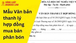 Văn bản thanh lý hợp đồng mua bán phân bón