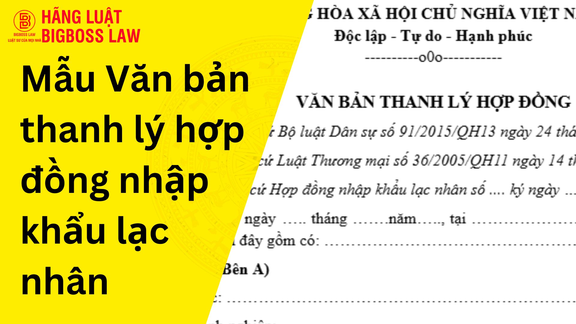 Văn bản thanh lý hợp đồng nhập khẩu lạc nhân