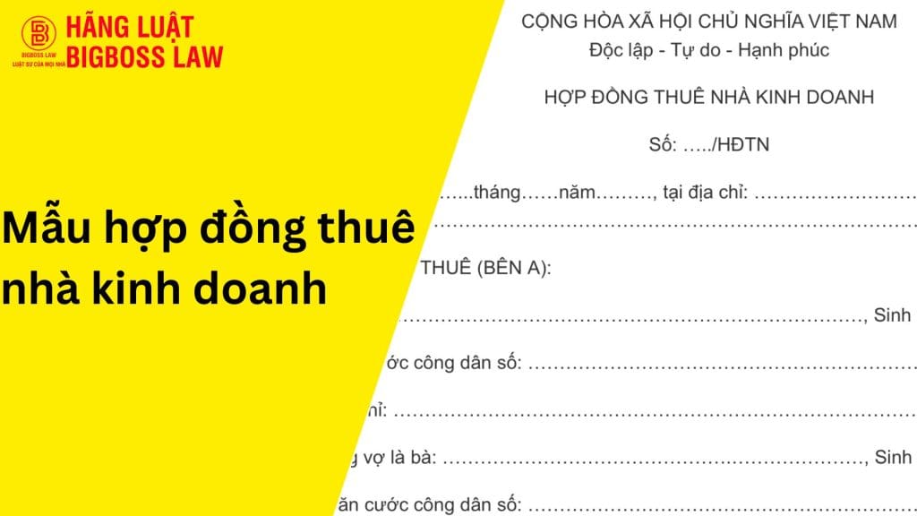 Hợp đồng thuê nhà kinh doanh