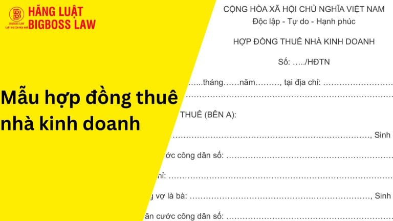 Hợp đồng thuê nhà kinh doanh