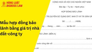 Hợp đồng bảo lãnh bằng giá trị nhà đất-công ty
