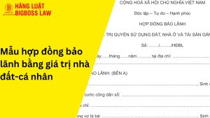 Hợp đồng bảo lãnh bằng giá trị nhà đất-cá nhân
